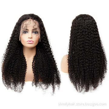 Shmily Hot Sale Brazilian Human Hair Lace Front Wigs Virgin Curly Lace Front Wig Human Hair Wigs With Baby Hair For Black Women